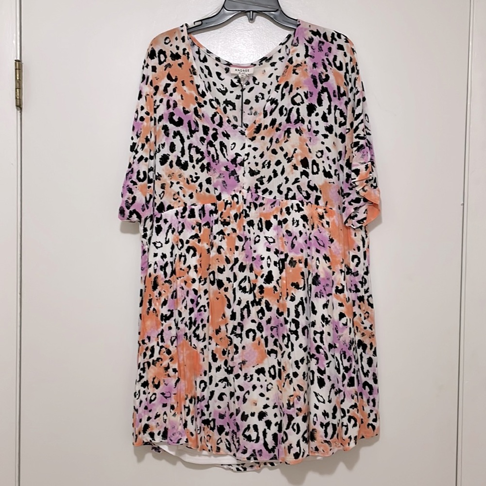NWT Colorful leopard tunic/dress